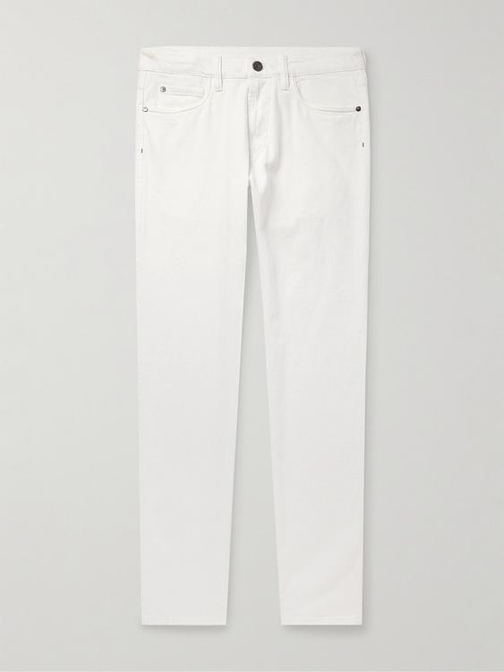 White jeans from Loro Piana