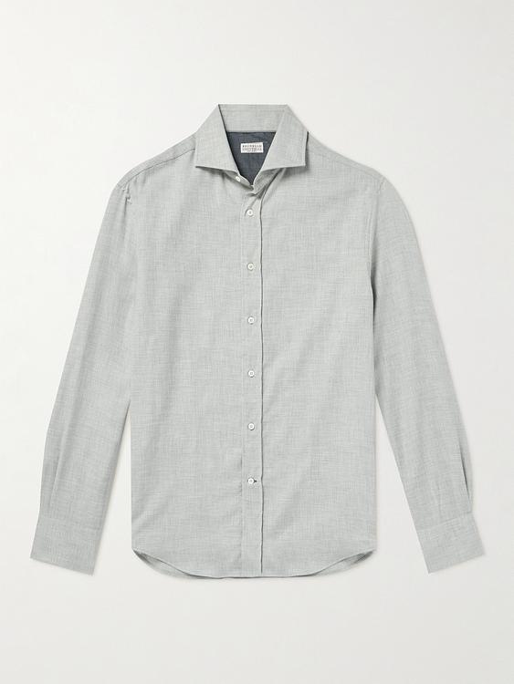 Grey casual shirt from Brunello Cucinelli
