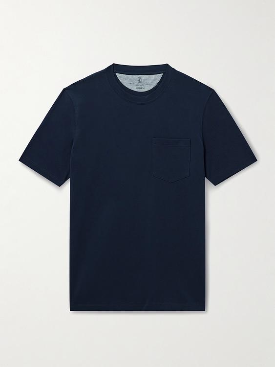 Dark blue t-shirt from Brunello Cucinelli