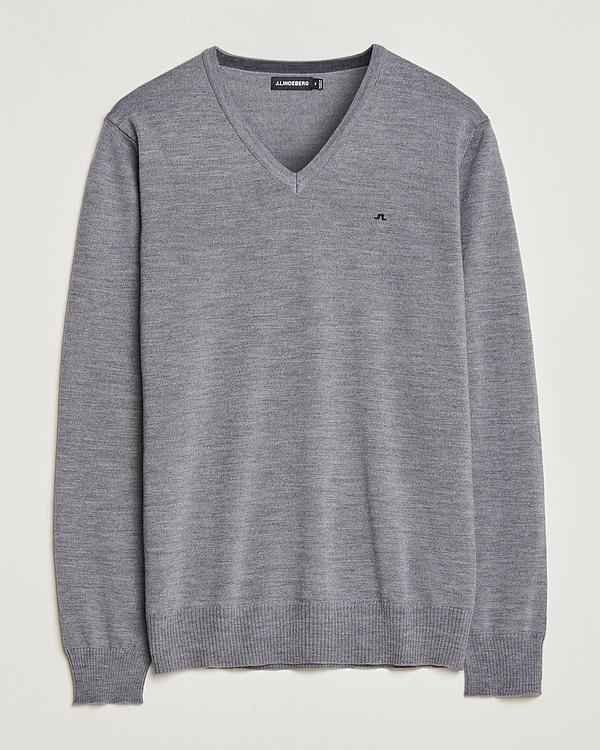 Grey v-neck sweater from J.Lindeberg