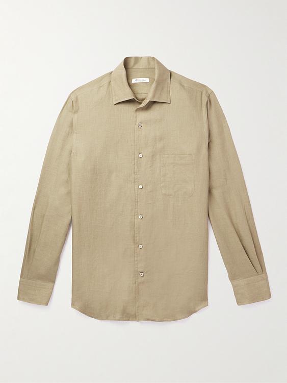 Taupe casual shirt from Loro Piana