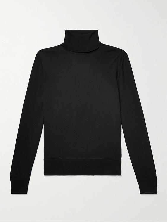 Black turtleneck from Tom Ford