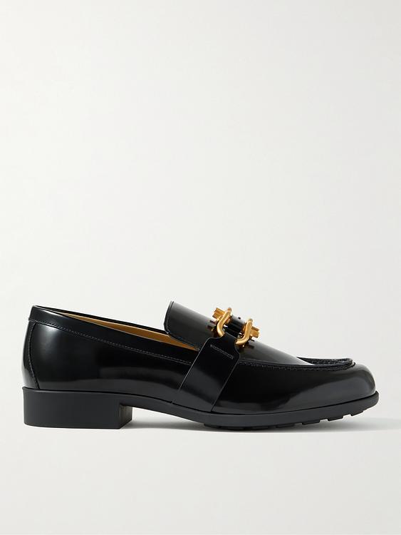 Black loafers from Bottega Veneta
