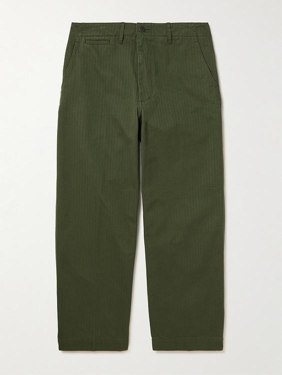 Dark green casual trousers from Beams Plus