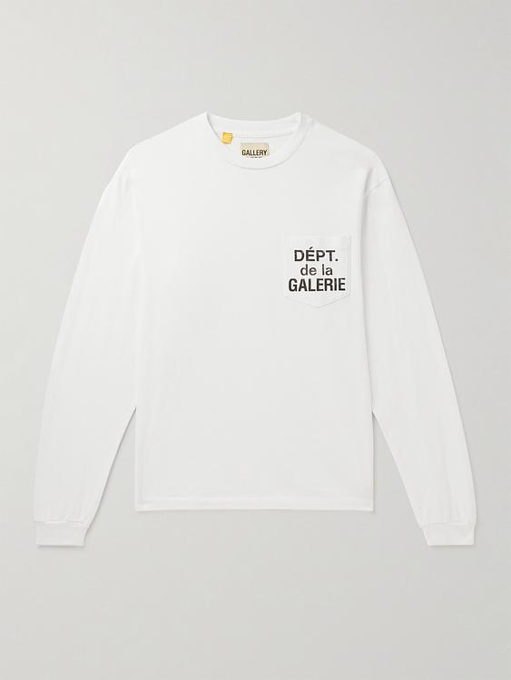 Print white long sleeve t-shirt from Gallery Dept.