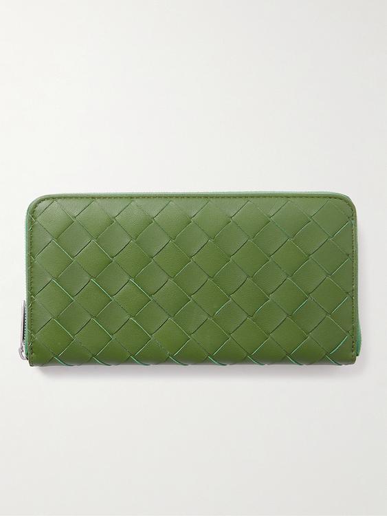 Green wallet from Bottega Veneta