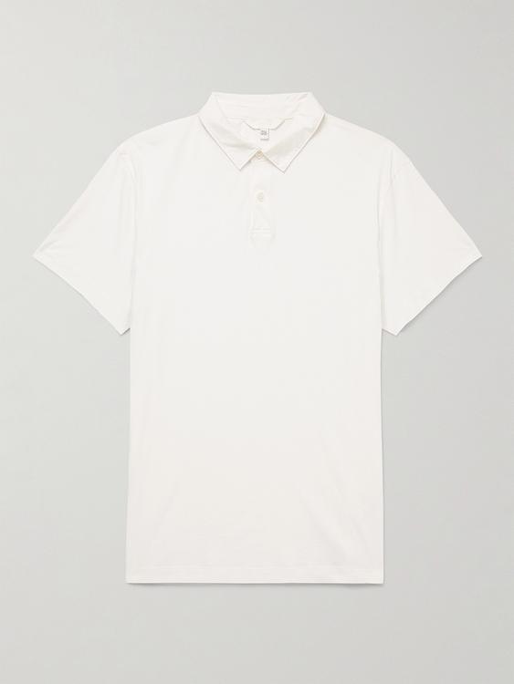White short sleeve polo shirt from Club Monaco
