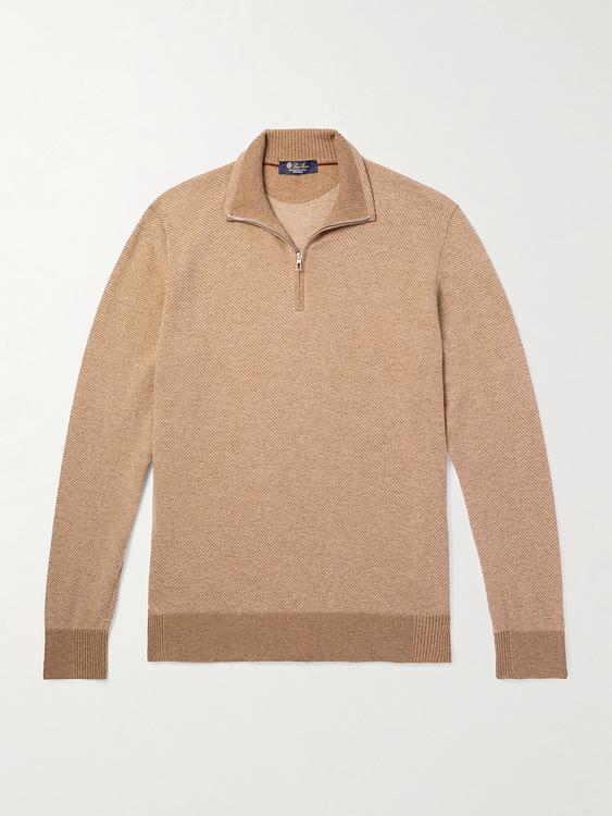 Taupe half-zip from Loro Piana