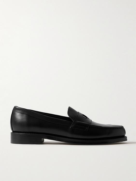 Black loafers from Drake's