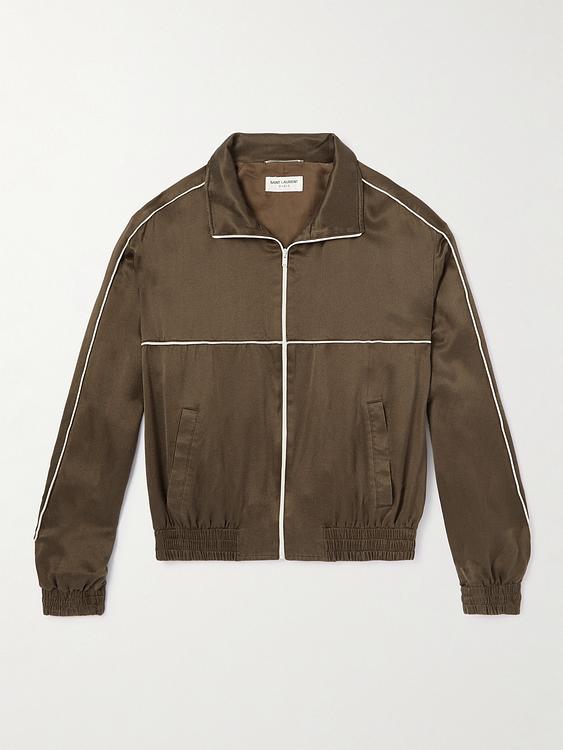 Dark green casual jacket from Saint Laurent