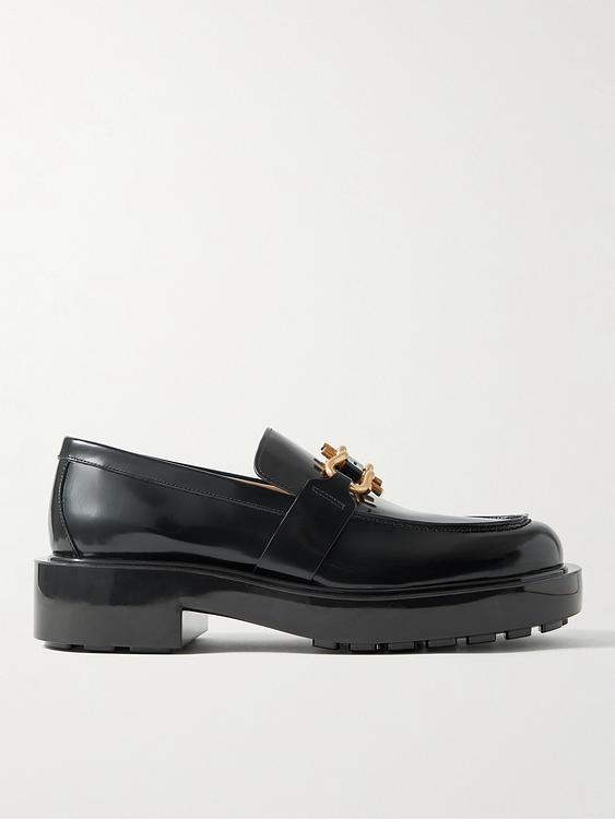 Black loafers from Bottega Veneta
