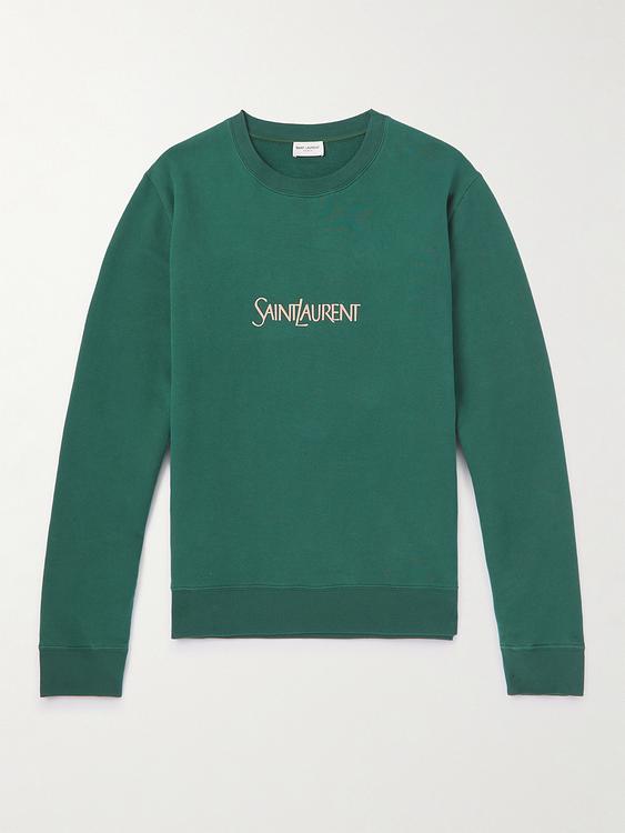 Print teal sweatshirt from Saint Laurent