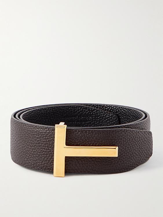 Print dark brown belt from Tom Ford