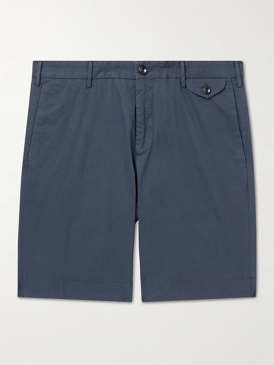 Dark blue chino shorts from Incotex