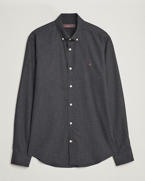 Dark grey flannel shirt from Morris