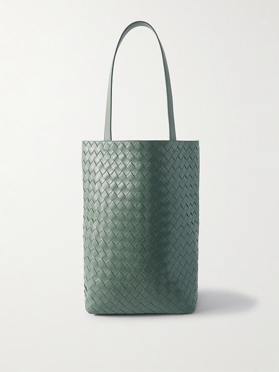 Dark green tote bag from Bottega Veneta