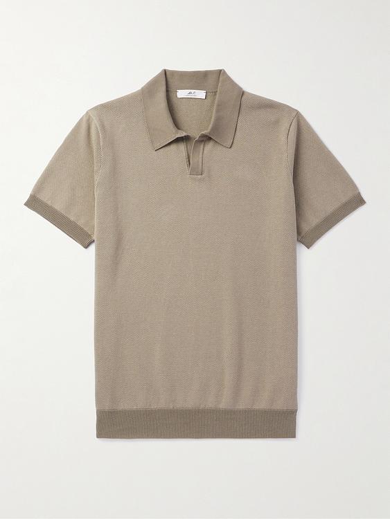 Grey short sleeve polo shirt from Mr P.