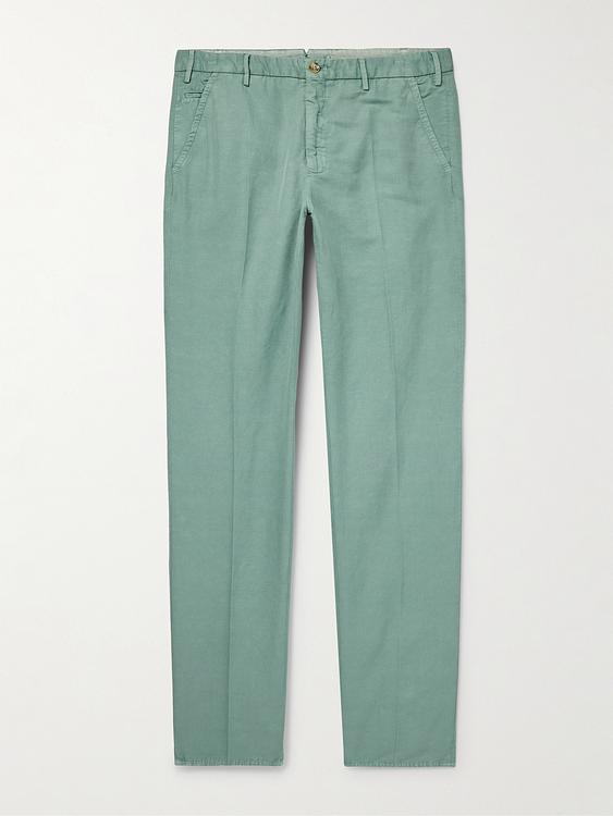 Teal chinos from Incotex