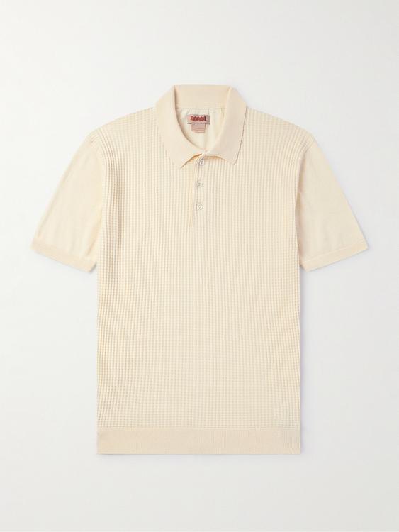 White short sleeve polo shirt from Baracuta