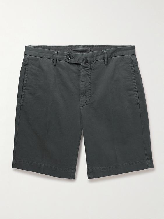 Dark grey chino shorts from Incotex