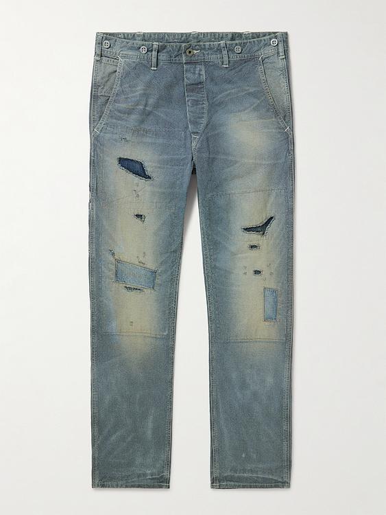 Grey distressed jeans from RRL