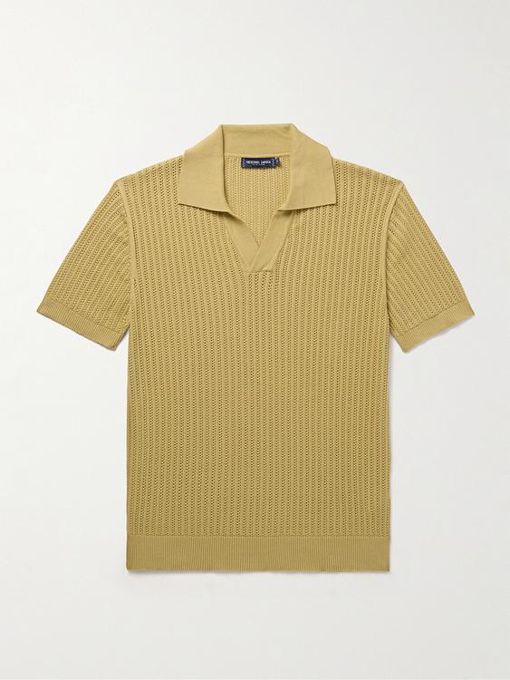 Beige short sleeve polo shirt from Frescobol Carioca