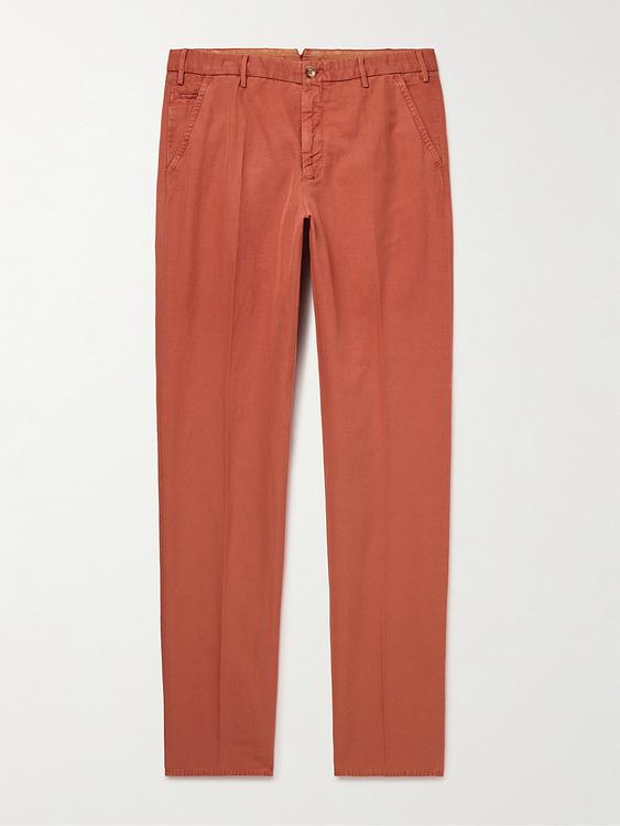 Red chinos from Incotex