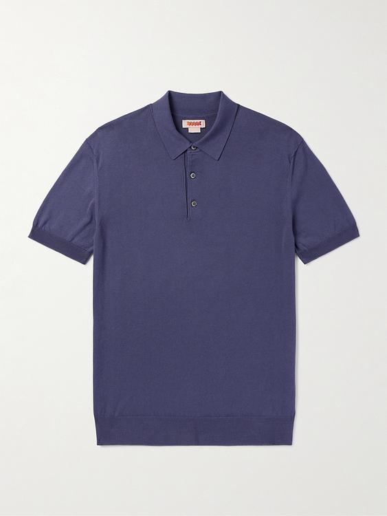 Blue short sleeve polo shirt from Baracuta