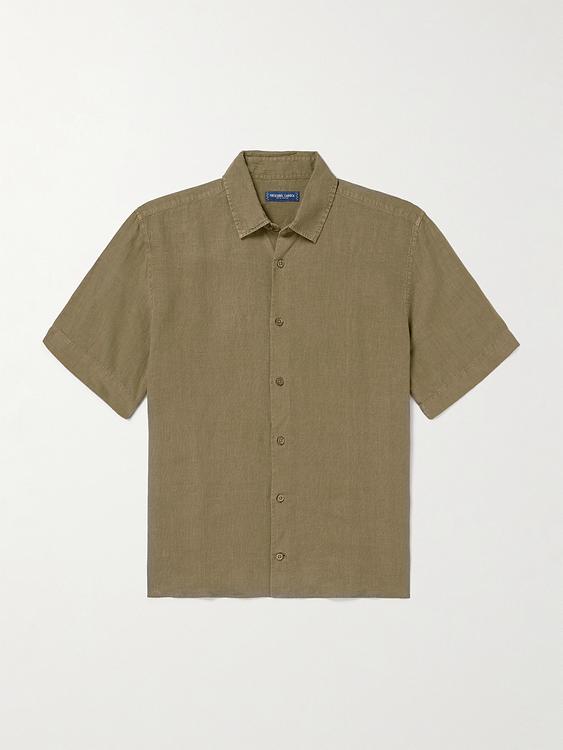 Taupe short sleeve shirt from Frescobol Carioca
