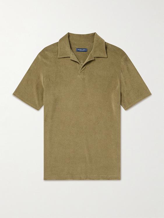 Taupe short sleeve polo shirt from Frescobol Carioca