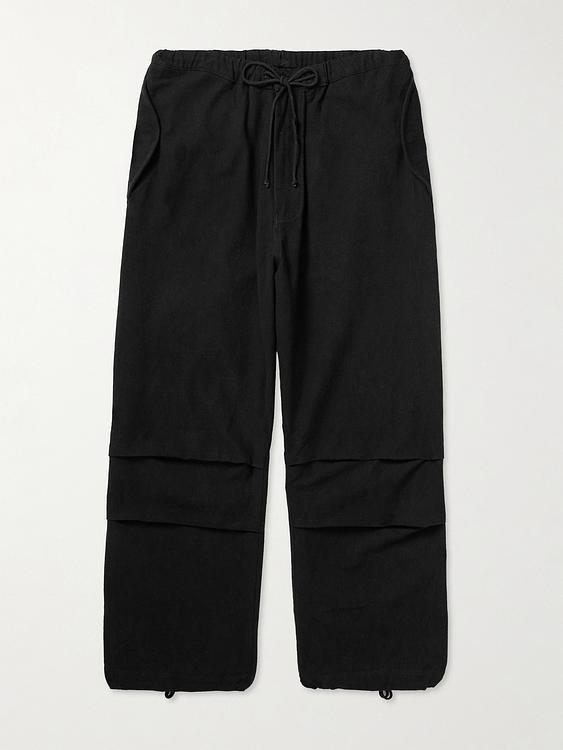 Black wide-leg casual trousers from Story Mfg.