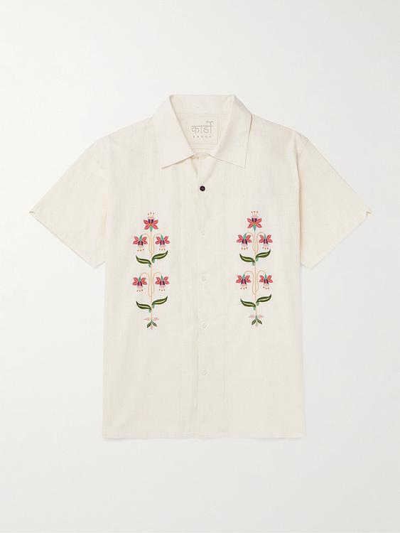 Print white short sleeve shirt from Kardo