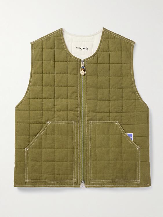 Taupe vest from Story Mfg.