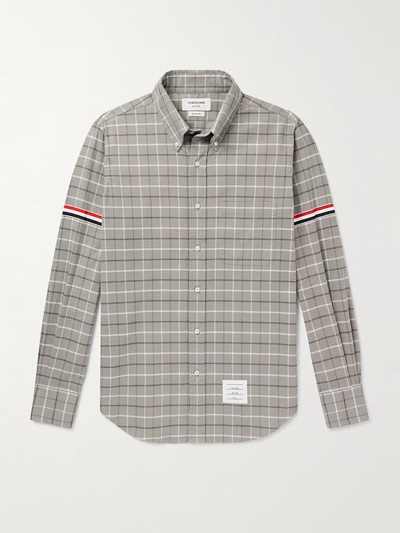 Checkered grey casual shirt from Thom Browne