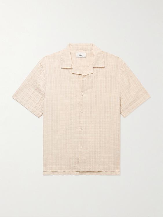 Beige short sleeve polo shirt from Mr P.