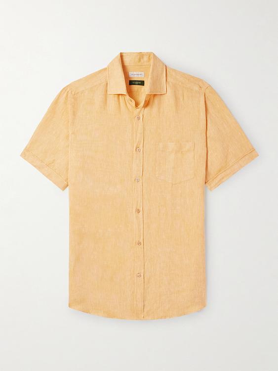 Peach short sleeve shirt from Incotex