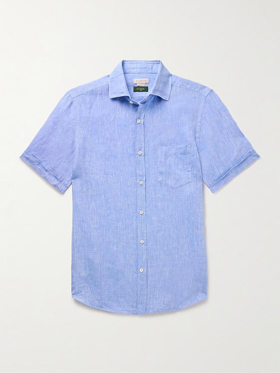 Light blue short sleeve polo shirt from Incotex