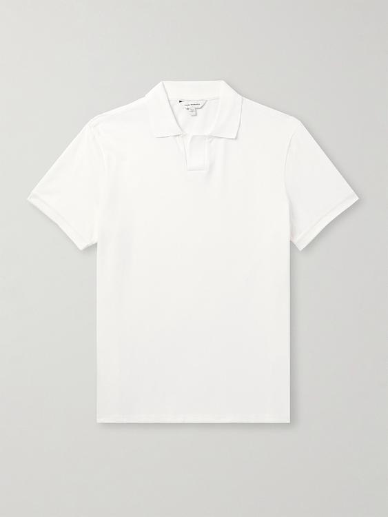 White short sleeve polo shirt from Club Monaco
