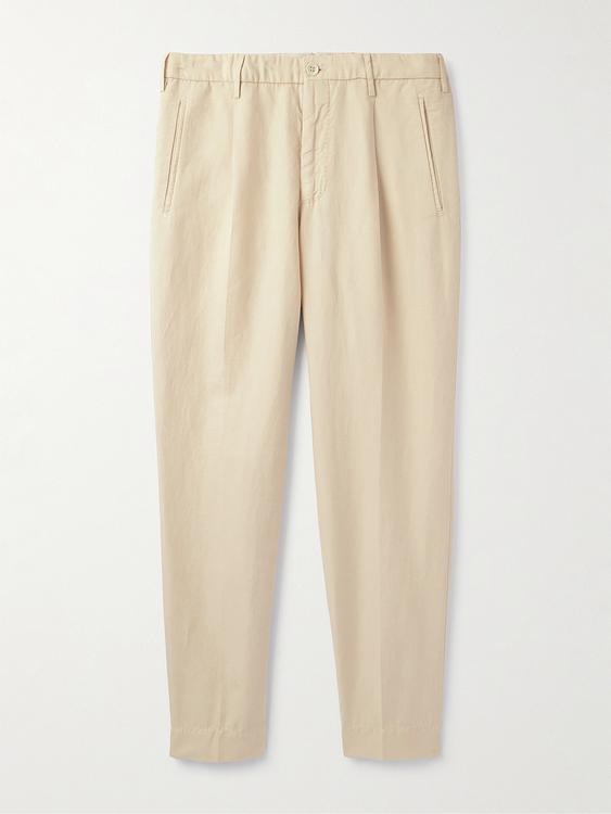 Beige casual trousers from Incotex