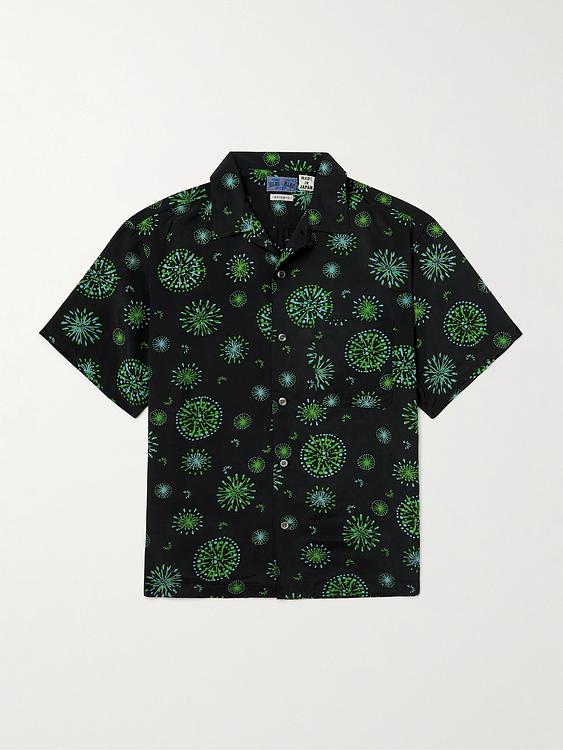 Black short sleeve shirt from Blue Blue Japan