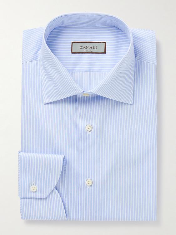 Light blue business shirt from Canali