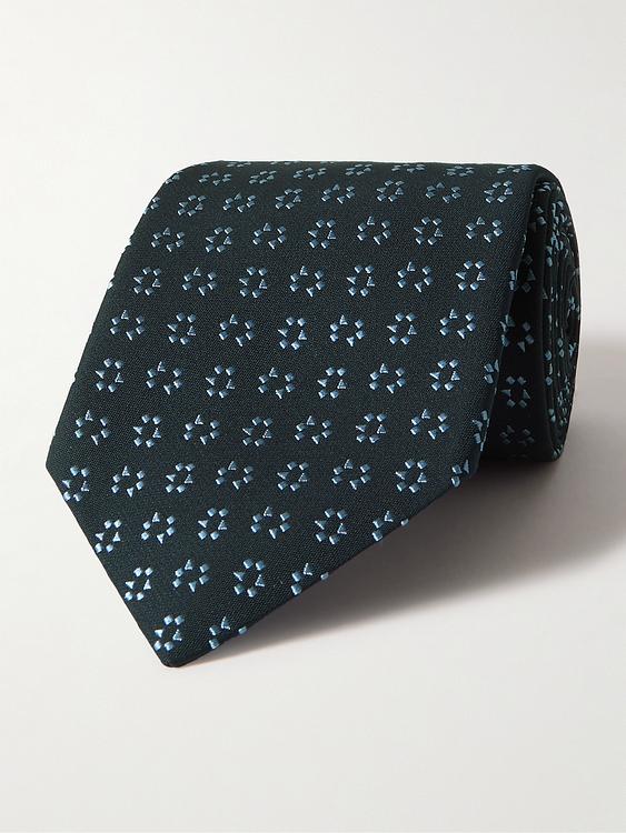 Dark grey tie from Charvet