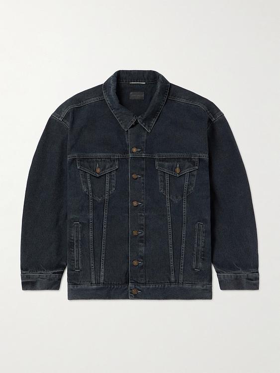 Black denim jacket from Saint Laurent