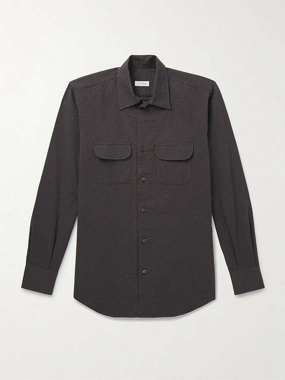 Dark grey casual shirt from De Petrillo