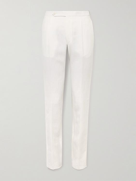 White formal trousers from De Petrillo