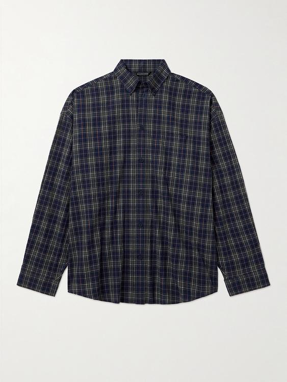 Checkered black casual shirt from Balenciaga