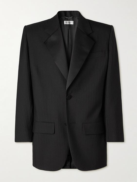Black tuxedo jacket from Saint Laurent