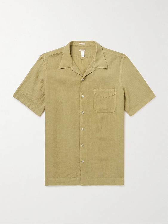 Khaki short sleeve shirt from Massimo Alba