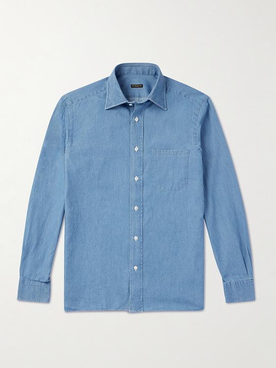 Blue casual shirt from Rubinacci