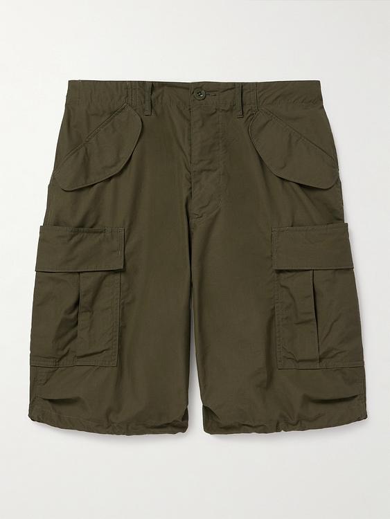 Dark green cargo shorts from Beams Plus